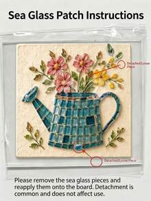 1 Set Kit Seni Mosaik Kaca DIY, Desain Serangga Alam dan Taman dengan Burung Kolibri, Lebah, Kupu-kupu atau Kumbang, 10 x 15 cm Set Kerajinan Gambar Mosaik Mini Buatan Tangan untuk Pajangan Meja, Dekorasi Rumah Bergaya Pedesaan, Proyek Seni Kreatif dan Hadiah - Set Manik-Manik DIY - View 11