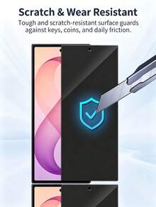2 Packs Privacy Screen Protector ForSamsung Galaxy Z Fold 8 Ultra (Compatible With Galaxy Z Fold 8, Z Fold 7, Z Fold 6, Etc.) – 9H Hardness Anti-Scratch Tempered Glass, Case-Friendly, Mobile Accessory - Black - View 5