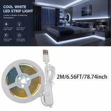 COB LED Tape Light, USB Button Control, Flexible Cuttable, Warm White Cool White, 1-5M Home LED Strip - 501 COB - View 13