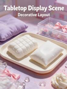 Smooth Square Pillow Squish, Dual‑Sided Waffle Textured Squish, Portable Packaged Squish - Multicolor - View 5