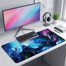 Large Nebula Cloud Gaming Mouse Pad, Colorful Abstract Art Desk Mat, Non‑Slip Rubber Base Keyboard Pad For Laptop PC, Home & Gamer Desktop Decoration - Cosmic Nebula - View 12