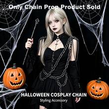 Fake Plastic Chain Prop, Simulated Black Iron Chain, Suitable For Halloween Haunted House Decoration, Cosplay Costume Accessory, Party Scene Photo Prop, Not Suitable For Heavy Lifting, Battery Not Included - Multicolor - View 5