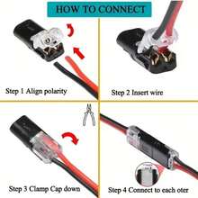 40pcs 80pcs Konektor LED D2 Dua Jalur yang Dapat Dilepas dan Saling Mengunci, Tidak Membutuhkan Penyolderan, Dilengkapi Terminal Sambungan Cepat, Klip Kabel Dua Arah 2 Pin, Tidak Perlu Pengupasan, Penutup Kunci DC, Cocok untuk Kabel 18-22 AWG, Perlengkapan Rumah Tangga - A - View 5