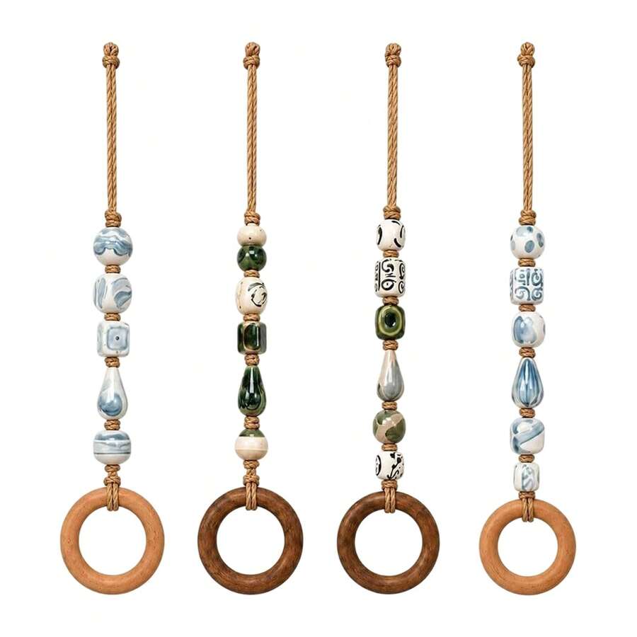 Beaded Towel Hanger Resin Hand Towel Holder For Bathroom - Multicolor - View 1