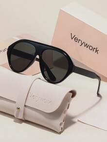Verywork1pc Fashion Shield Brand Design Women's Sunglasses, Comes With Storage Case And Cleaning Cloth, Suitable For Daily Commute, Shopping, Weekend Outings, Music Festivals, Etc. - Multicolor - View 7