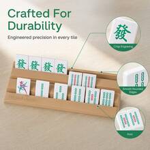 Portable Mahjong Rack Set 4 Tile Holders Storage Bags Tile Organizer Home - Black - View 3