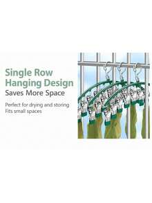 1pc 10-Clip Rotating Drying Rack With 360° Swivel Hook And Non-Slip Clips - Ideal For Socks, Underwear, And Delicates - Rust-Resistant Metal Construction - Multicolor - View 7