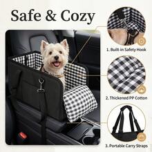 Car Pet Dog Seat - Foldable Pet Car Seat With Safety Belt Support And Anti-Slip Design - Portable Elevated Seat With Cushion And Sturdy Frame, Suitable For Small Dogs Up To 11 Lbs, Fits SUV, Sedan, Van - Multicolor - View 4