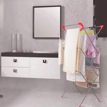 Zylx shopping - Tendedero Plegable de 3 Alturas | Tendedero de Ropa de Pie 40*48*138 cm | Estructura Metálica Resistente y Compacta - Plata-blanco - Ver 6