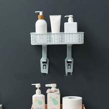 1pc Bathroom 3-Tier Toilet Wall Shelf, Embedded Plastic Vanity, Wall-Mounted, No Drilling Required, Easy To Assemble, Space-Saving Toilet, Bathroom And Washroom Storage Rack, Durable And Lightweight - Multicolor - View 11