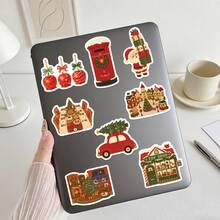 50PCS Retro Christmas Graffiti Stickers Decoration Luggage Phone Guitar Cup Scrapbook Waterproof Stickers Classic Kid Toys - Multicolor - View 8