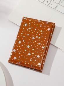 1pc Shiny Star Pattern Passport Holder, Cute PU Leather Passport Cover, Travel Document Wallet, Vacation Travel Accessory - Star - View 16