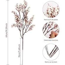 1/3/6pcs Artificial Baby's Breath Bouquet, Suitable For Wedding And Home Vase Arrangement Decoration, Ideal For Indoor Spaces, Holiday Parties, Outdoor Garden Decor, Christmas Decoration, Christmas Tree Decoration - Multicolor - View 3