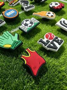 20PCS Ball Sports Shoe Charms. 3D Designs Of Various Balls, Cool Sporty Style. DIY For And Bags For Energetic Unique Outfits. - Multicolor - View 4