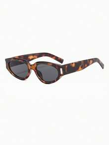 1 Pair Men's Leopard Print Cat Eye Wide Frame Retro Street Style Vacation Fashion Glasses - Multicolor - View 2