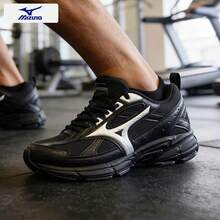 Mizuno New SPEED Retro Chunky Sneakers Lightweight Breathable Cushioned Running Shoes Unisex - Black/Silver - View 5
