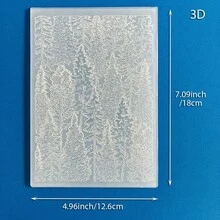Bảng dập nổi 3D họa tiết Giáng Sinh mùa đông cây thông bông tuyết tuần lộc hoa, khuôn dập nổi nhựa dùng cho DIY scrapbooking, làm thiệp chúc mừng và trang trí thủ công giấy - Tấm ốp tường 3D-1 - Xem 21