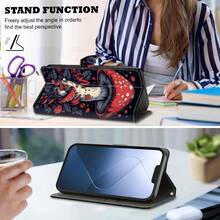 GLANDOTU PU Leather Wallet Phone Case, Cute Butterfly Design & Vintage Floral Pattern Flip Cover, With Card Slots And Magnetic Closure, Compatible With Multiple Brands And Models - Multicolor - View 2