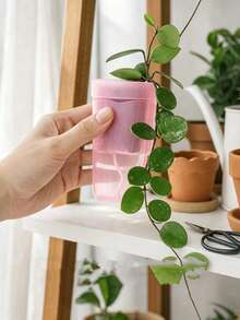 Small Pink Self-Watering Planter , Suitable For Indoor Plants, Transparent Seedling Cups, Tissue Culture Acclimatization Kit - Multicolor - View 2
