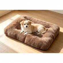 Cat & Dog Universal Pet Bed Pad, Thickened Long Plush Winter Pet Nest, Small & Medium Dog Sleeping Mat, All-Season Pet Bed Mat - Maroon - View 6