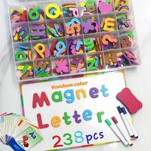 Creative PVC Letter Stickers, Vibrant Color Design, Suitable For Home And Office Decor. Perfect Savings Goal Family Organization Cute Refrigerator Magnets, Back To School Season Magnetic Letters Uppercase Lowercase Foam Letters ABC Refrigerator Clips Classroom Learning Spelling Kit, Random Colors - Multicolor - View 10