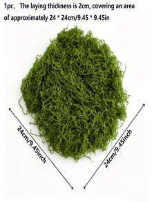 10pcs, Realistic Artificial Moss For DIY Indoor/Outdoor Decoration, Coverage Area 24*24cm, For Glass Containers, Aquariums, Flower Pots, And Landscaping - Easy To Install, Low Maintenance, Durable Plastic Moss For Home Garden Decor - Multicolor - View 4