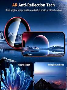 1-Pack [2026 New] حامي عدسة معدني مجوف بصلابة 9H بلون كلاريت متوافق مع iPhone 18 Pro Max/18 Pro، درع معدني فائق النحافة وغير مرئي، مقاوم للغبار، حماية متكاملة من السقوط والخدش، شفافية عالية الوضوح، مقاوم للبصمات، تغطية كاملة، خالي من الفقاعات، سهل التركيب، متوافق مع الحافظات، هدية عيد ميلاد للأصدقاء والعائلة - عنابي اللون - مشاهدة 4