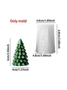 3D Christmas Tree Silicone Mold Suitable For DIY Resin, Plaster & Candle Making - Demoldable Mold With Detailed Tree Branches For Epoxy Casting, Holiday Crafts, Ornament Making, Tabletop Decorations (Irregular Shape) - Christmas Tree Mold - View 2