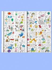 1/4/5/6/12 Rolls Creative Doodle Scrolls Random Patterns, Teenagers Painting Toys, Animal Fruit Theme And Intelligence Hand-Drawn Scrolls - Multicolor - View 10