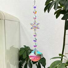 1pc Christmas Acrylic Snowflake Crystal Shell Eye-Shaped Bead Net Pendant Sun Catcher - Hanging Ornament - View 8
