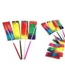 2M/4M Rainbow Gradient Dance Ribbon With Stick, Artistic Gymnastics Streamer Rhythmic Ribbon For Party Performance Decor - Multicolor - View 15