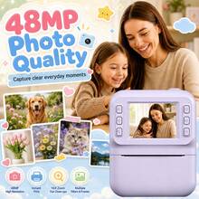 Children's Instant Print Camera, Multifunctional Camera Can Take Videos, Multiple Options: Single Camera, Single Camera + 4 Rolls Of Colored Photo Paper (Red/Blue/Orange/Green) + Gift Box & Gift Bag, Can Record Color Videos And Print Photos, Equipped With 5 Major Functions To Surprise Kids, High-Quality Children's Digital Camera, New Model, Christmas, Thanksgiving, Halloween, Birthday, Graduation Season And Back To School Gifts - Multicolor - View 5