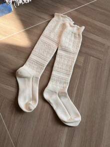 Slouchy Knit Socks, Thick And Soft Boot Socks, Warm Winter Long Socks, Women's Winter Wear, Women's Socks; Suitable For Halloween Or Christmas Looks, Lounging At Home, Daily Commuting, And Pairing With Autumn/Winter Boots. - Multicolor - View 12