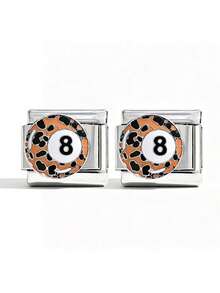 1Or2 Pcs Leopard Print Enamel Italian Charm Links,9mm Stainless Steel Modular Bracelet Charms,Multi Pattern DIY Jewelry Beads For Women Bracelet Gift - Multicolor - View 23