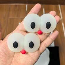 2件組-可愛幽默搞怪眼睛鞋飾，可多種造型，螢光發光（需吸光）鞋子裝飾配件，迷人禮物，完美聖誕禮物（不含鞋子） - 夜光大眼睛 - 查看 5