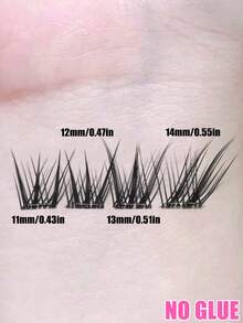 72pcs Glue-Free Fox Eye Eyelash Extensions, Pre-Glued Self-Adhesive Thin Cat Eye Single Cluster False Eyelashes, Soft Segmented DIY Eyelash Clusters, Suitable For Women Beginners Daily Wear, Office, Party, Date, Photo Makeup Tool - C - View 4