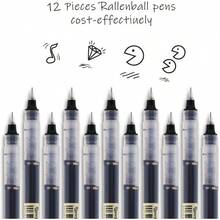 24-Color Ink Roller Ball Pen Set, Equipped With 0.5mm Ultra-Fine Tip, Smooth Writing, Smudge-Resistant. Vibrant Colors Make It An Ideal Choice For Journaling, Painting, Sketching, Classroom Notes And Artistic Creation. - Multiple Styles - View 2