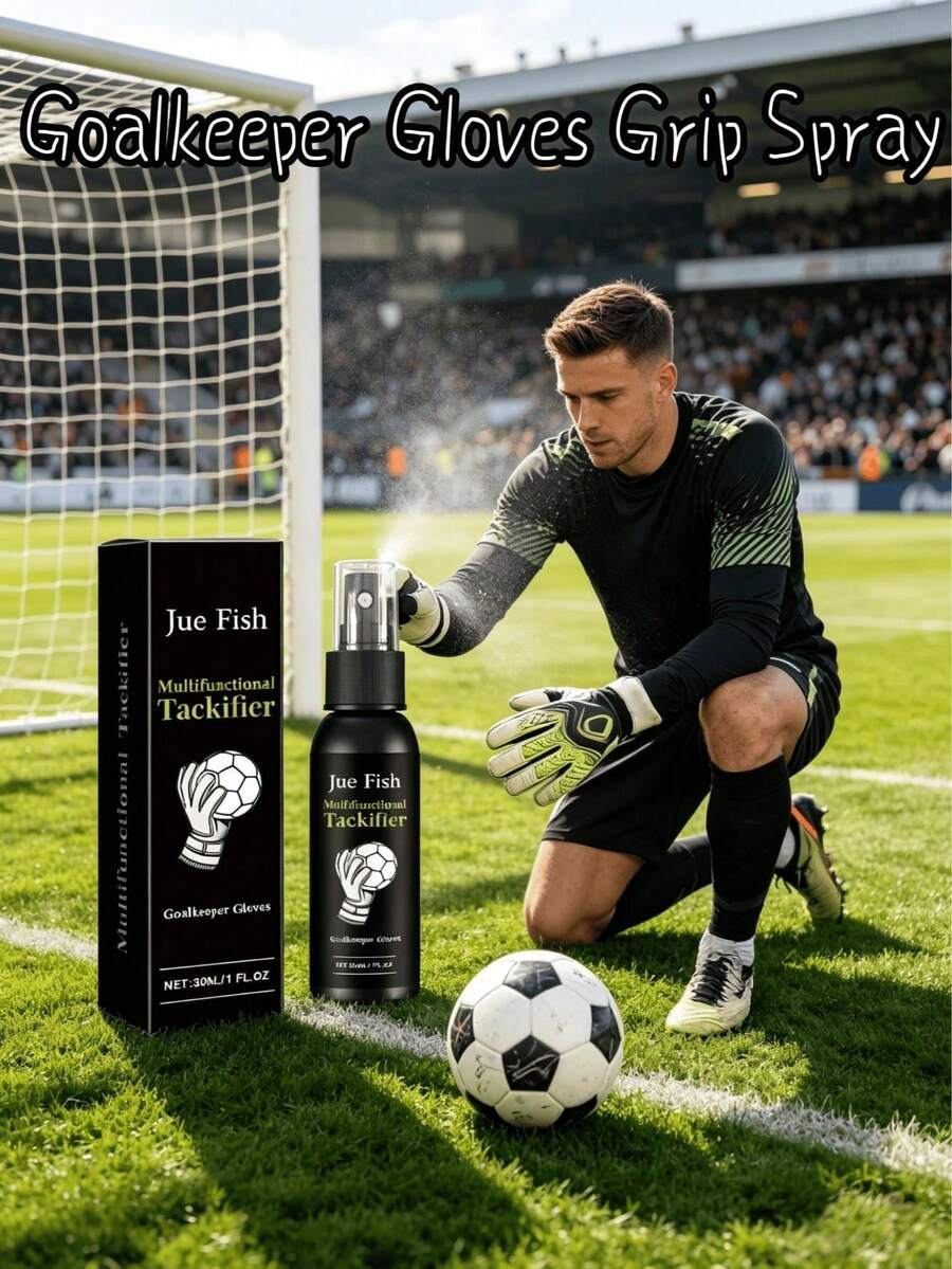 JUE FISH Goalkeeper Glove Grip Spray, Glove Adhesive Spray To Increase Stickiness And Improve Grip Strength - A - View 1