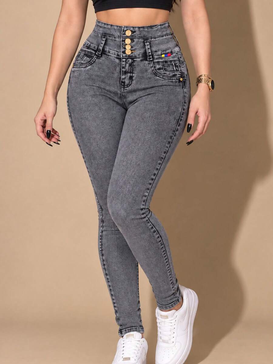 RC Romero Collection Women Jeans - Grey - View 1