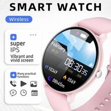 Jam Tangan Pintar Bulat untuk Wanita & Pria dengan Layar HD 1,83 inci, Mendukung Pelacak Kebugaran, Mode Olahraga, Pengingat Pesan, Prakiraan Cuaca, Kompatibel dengan iOS/Android, Hadiah Menarik untuk Halloween - MultiWarna - View 9