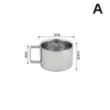 1pc Vintage Stainless Steel Coffee Cup & Saucer Set, Suitable For Exquisite Styling, Vlog Shooting And Afternoon Tea - Silver - View 11