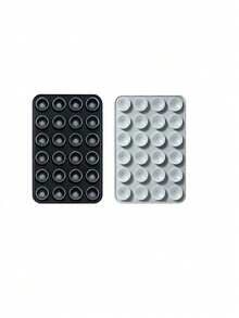 48pcs Double-Sided Suction Cup Phone Holder, 24 Suction Cups Per Side, Detachable, Waterproof, 360° Rotation, Suitable For Bathroom Walls, Glass Mirrors, Vanity And Any Smooth Surface, Not Suitable For Rough Walls, Compatible With All Phones And Small Tablets - Multicolor - View 9
