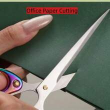 2pcs Sharp Zinc Alloy Titanium Coated Handle Scissors, Multi-Function Office, Sewing Scissors, With Ergonomic Non-Slip Zinc Alloy Handle, Suitable For DIY Crafts, Fabric Cutting Sewing, Home, Office Daily Use - 2pc - View 5