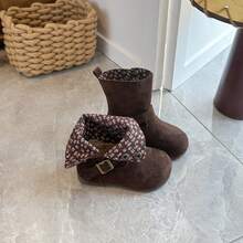 New Versatile Boots, Fashionable 2-In-1 Kids Boots, Korean Style Minimalist Girls Shoes - Brown - View 1