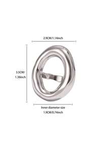 Exaggerated Geometric Hollow Out Oval Rings For Women Men Gold Color Stainless Steel Ring Wedding Fashion Punk Finger Jewelry Party Gifts - 1 - View 10