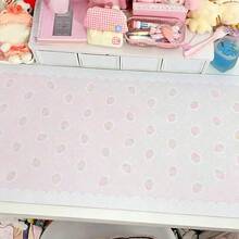 Strawberry Polka Dot Sweet Pink Lace Mousepad Korean Ins Style PU Leather Mouse Pad Large Size Aesthetic Decoration Deskpad Rug Desk Mat - View 1
