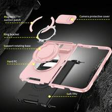 Order And Follow Store To Get Free Lanyard, New Arrival, First Launch Duo Foldable Phone Case With Sliding Lens Cover, Push-Window Kickstand, Anti-Drop Foldable Phone Case + Hand Strap Phone Case/Compatible With Samsung FOLD8/Z FLIP8/FLIP7FE/FLIP6/FOLD8ULTRA/FOLD7/FOLD6/Foldable Phone Case - Rose Gold - View 6