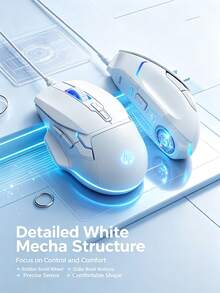 HP G200 Gaming Mouse Wired Silent RGB Lighting 4-Level Adjustable DPI Compatible With Desktop And Laptop - View 4