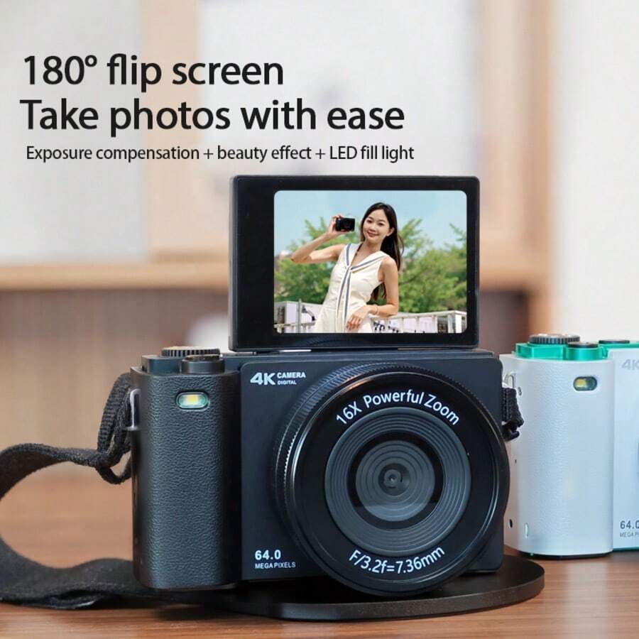 New Digital Camera High Definition Digital Camera Rotating Screen Mirrorless Camera Gift For Friends And Classmates Holiday - View 1