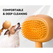 Cat & Dog Universal Grooming Brush With Soft Shampoo Dispenser, For Bathing, Deep Cleaning For Short And Long Hair Pets - View 7